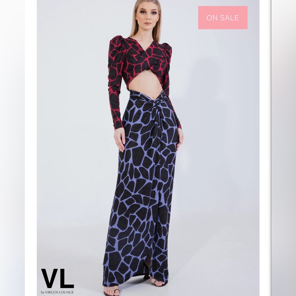 Virgos Lounge Animal Print skirt Set